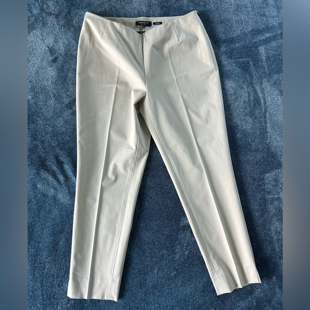 Lafayette 148 New York Stanton Techno Pant – Size 8, Regular, Khaki — Brand New!